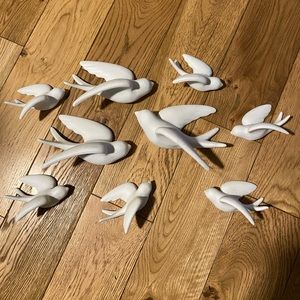 Ceramic hanging bird decor